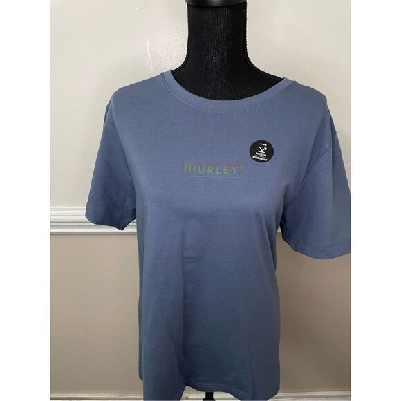 Hurley Men’s Short Sleeve Tee Size Medium- Diffused Blue - Picture 1 of 9